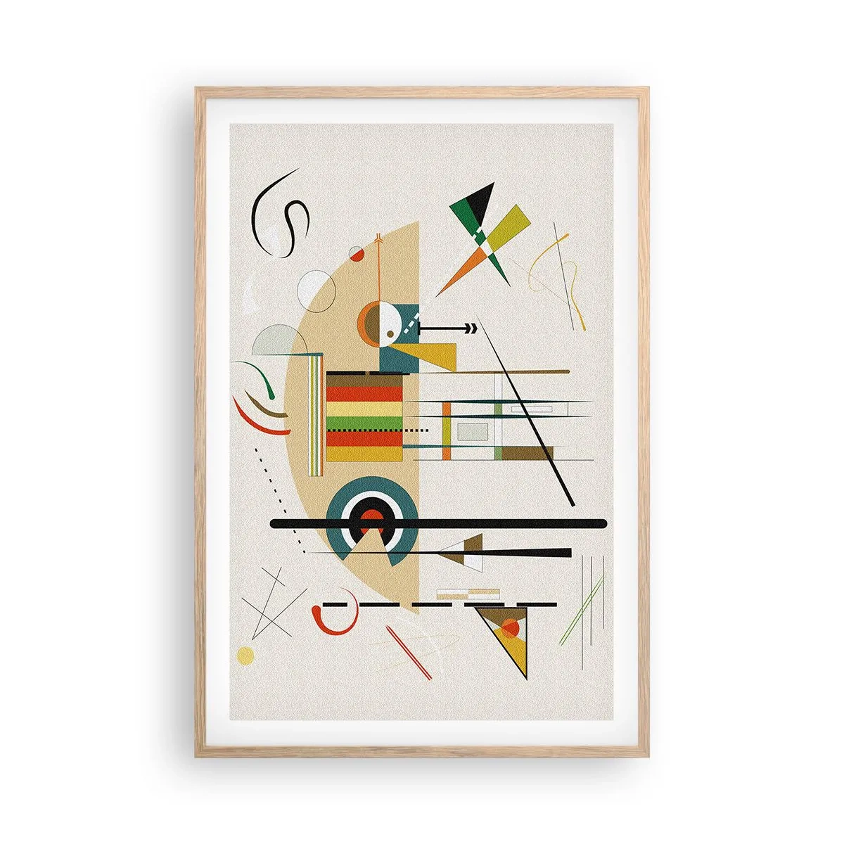 Poszter világos tölgy keretben - És nevet a világ - 61x91 cm