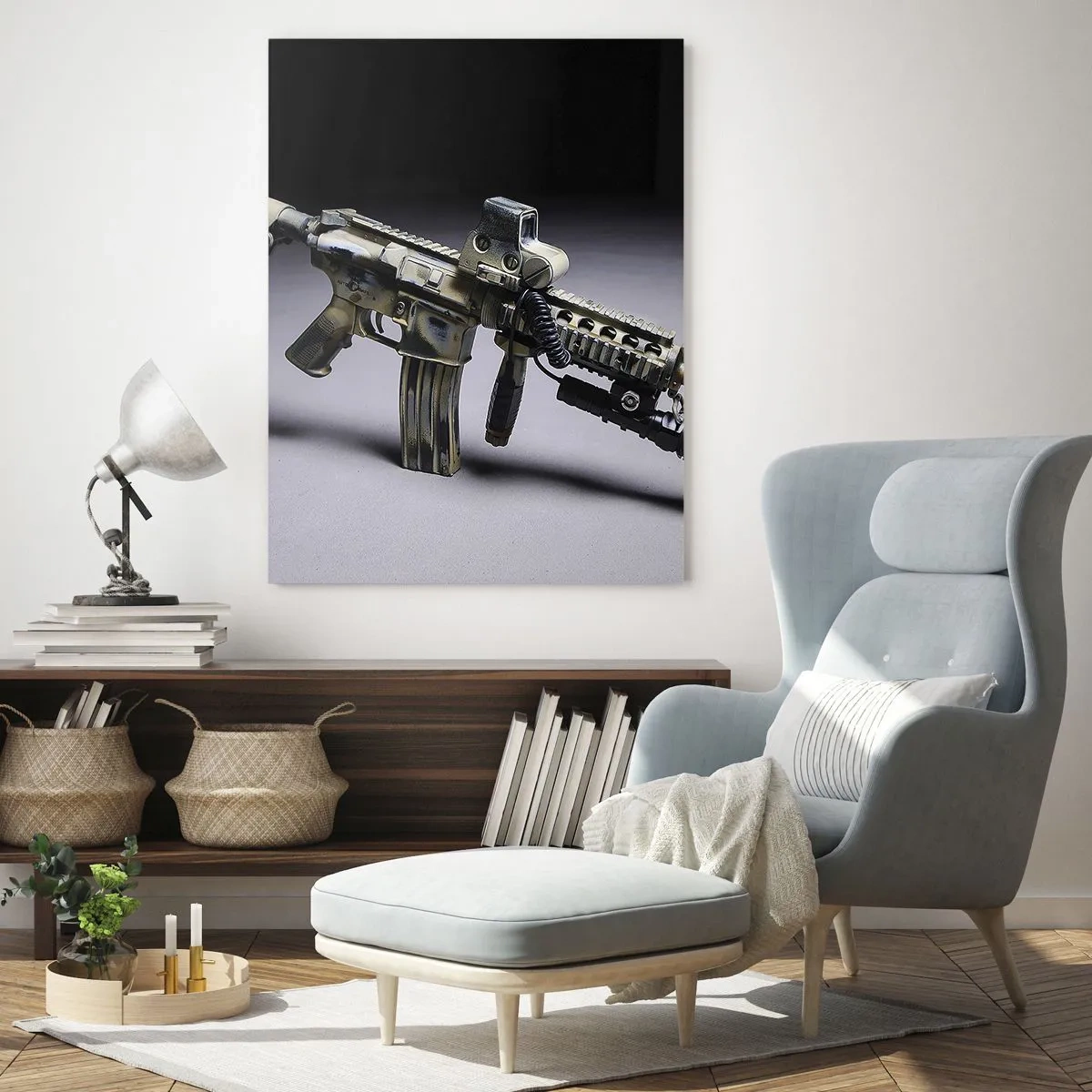 Üveg kép - Mindig veszélyes - 50x70 cm