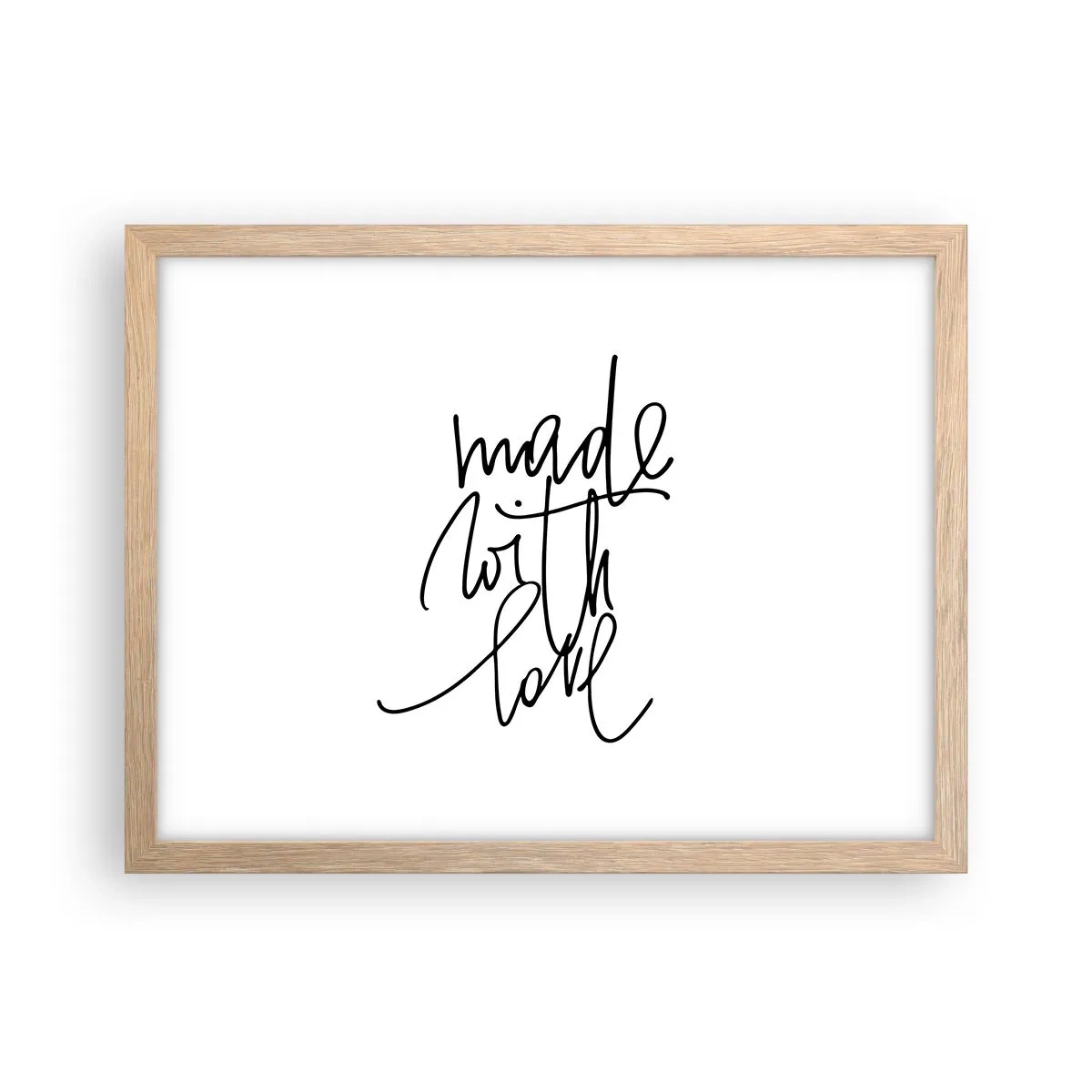 Poszter világos tölgy keretben - A legjobb márka - 40x30 cm