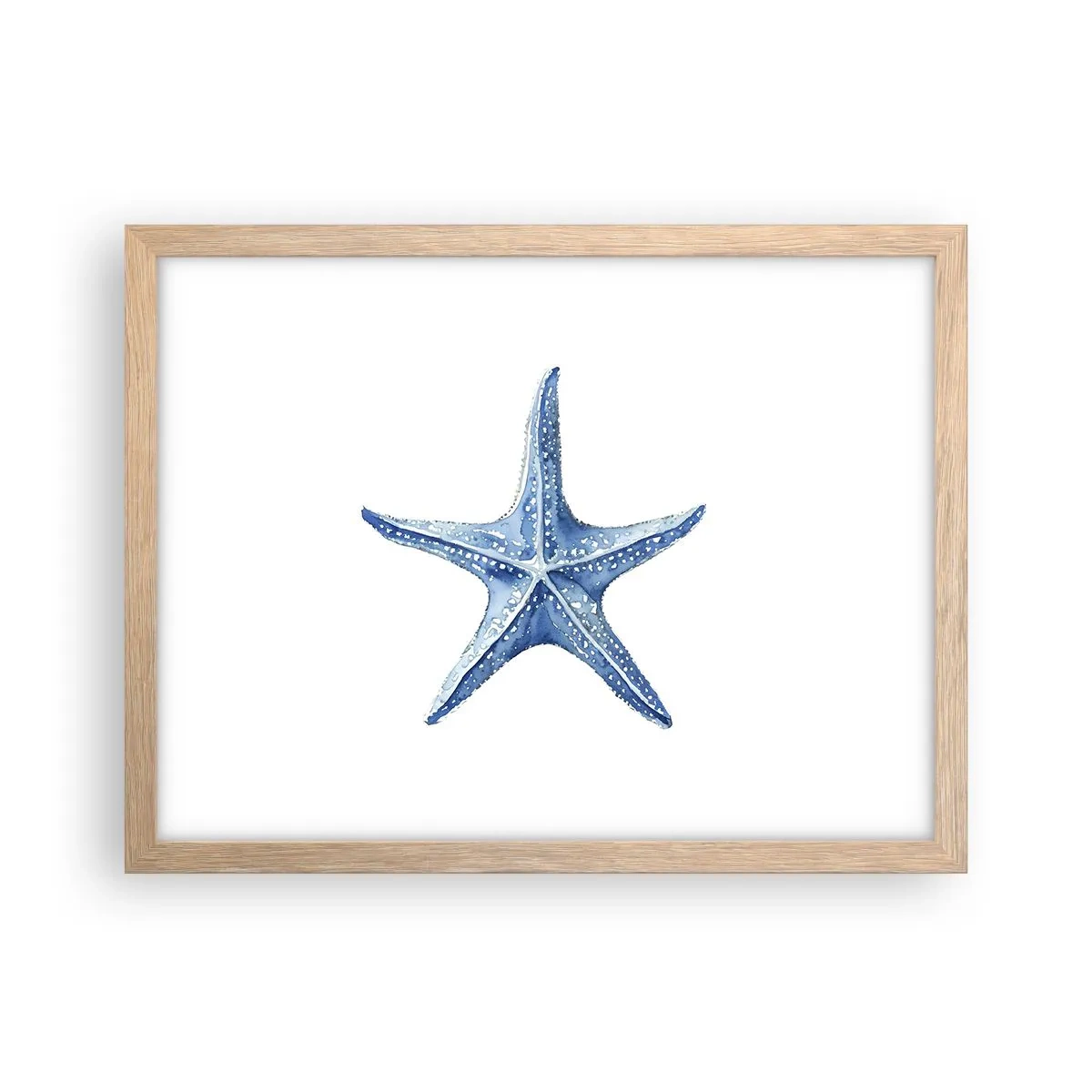 Poszter világos tölgy keretben - A tenger csillaga - 40x30 cm