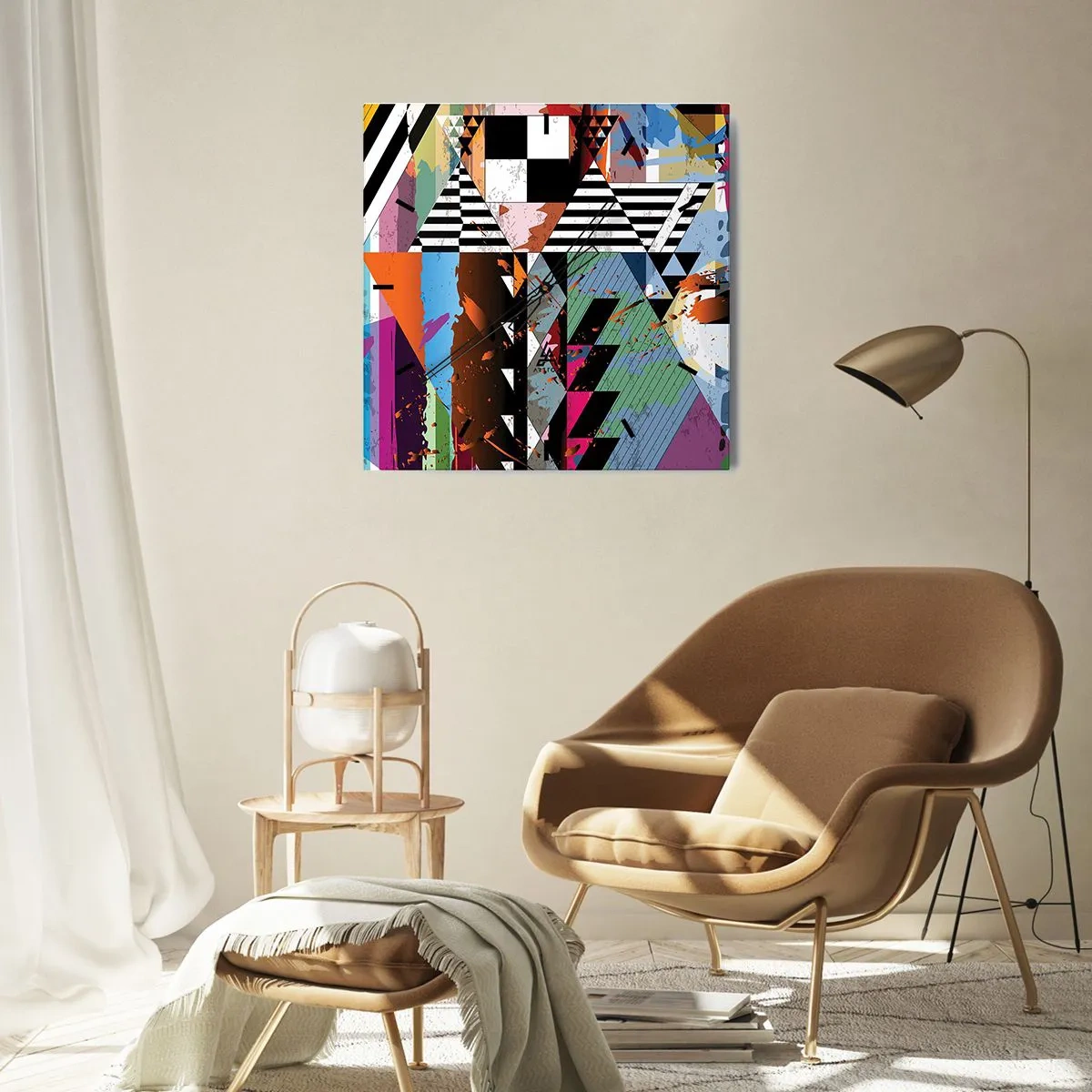 Falióra, Óra - Geometrikus és organikus - 30x30 cm