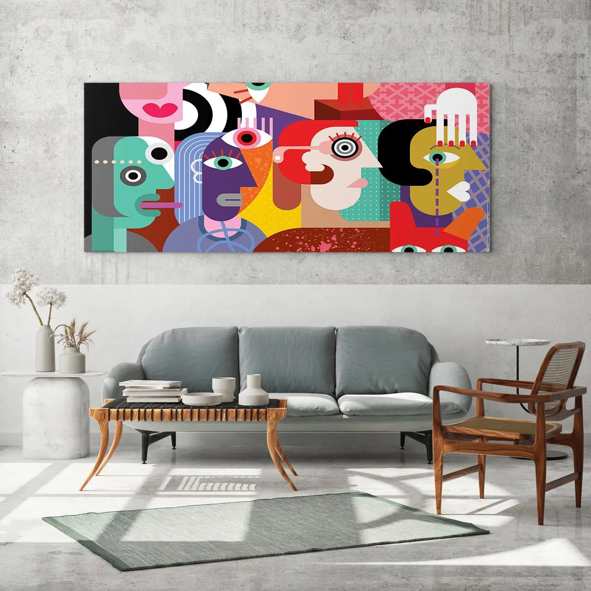 Üveg kép - Picassó úrtól vagyunk - 100x40 cm