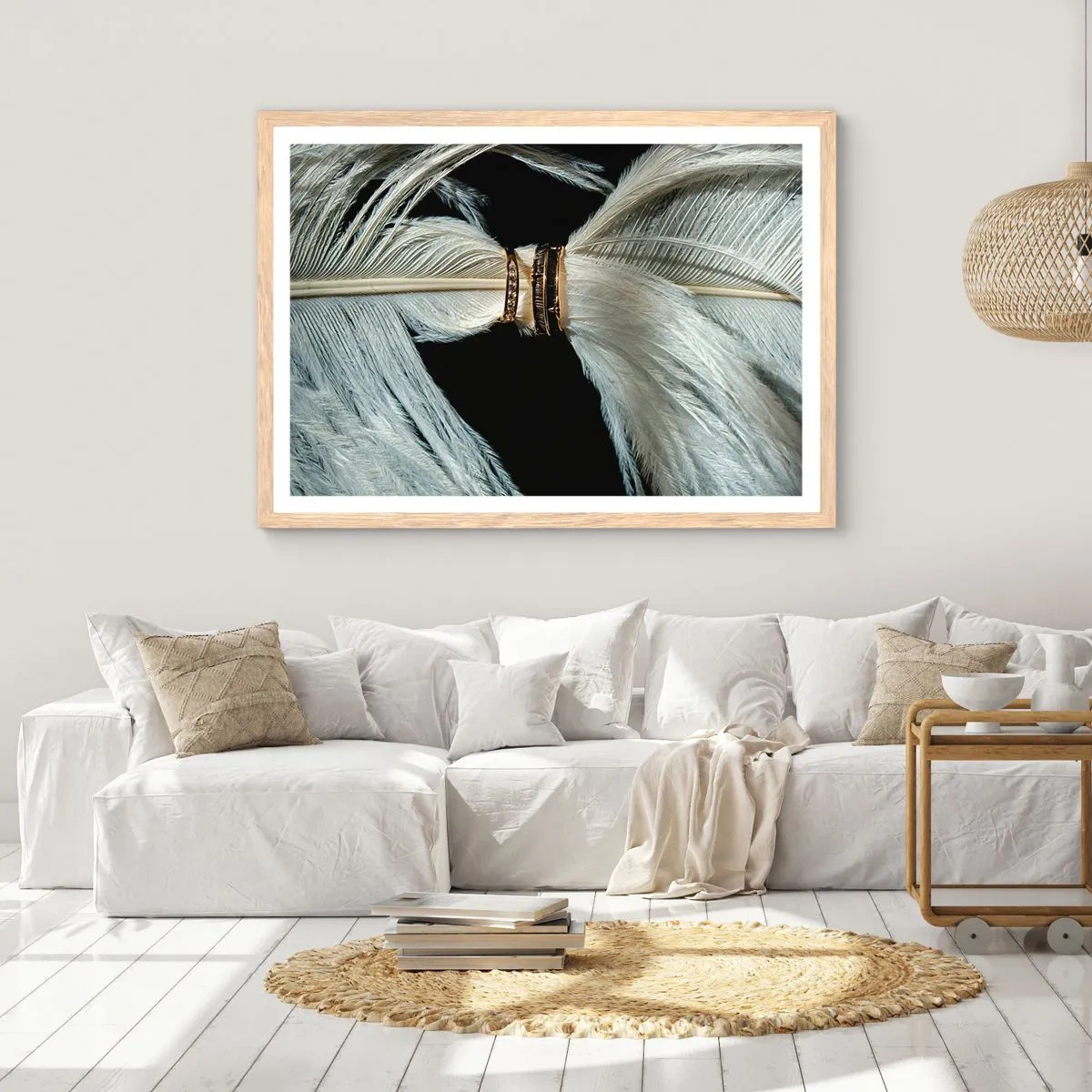 Poszter világos tölgy keretben - ...és nem hagylak el... - 100x70 cm