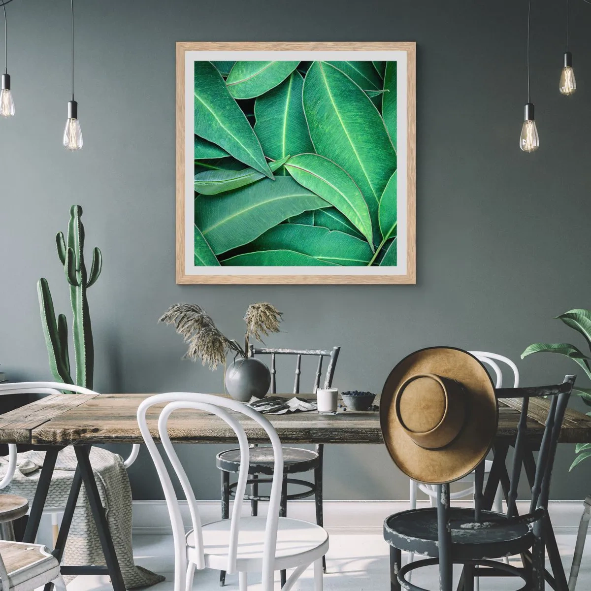 Poszter világos tölgy keretben - Lédús és friss - 60x60 cm