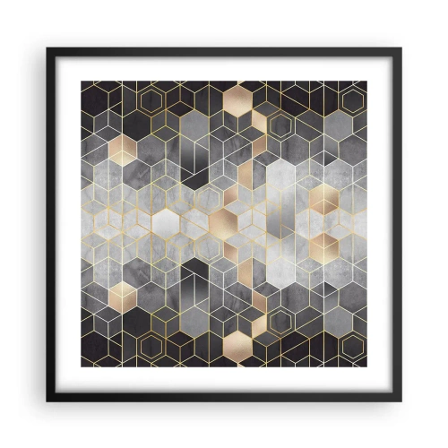 Poszter fehér keretben - Gyémánt kompozíció - 50x50 cm