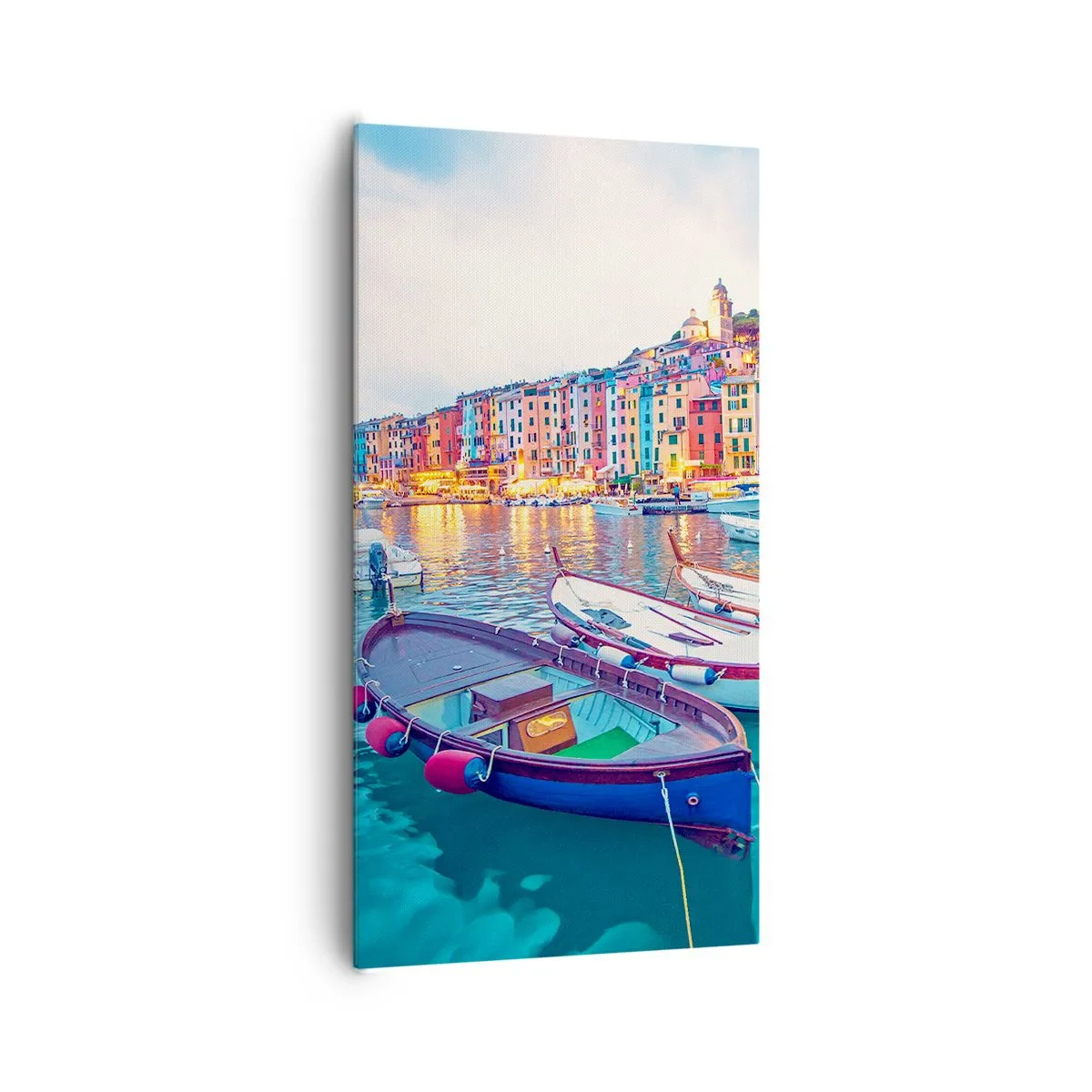 Vászonkép - Színes este a kikötőben - 65x120 cm