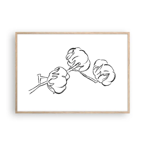 Poszter világos tölgy keretben - Pamut pehely - 100x70 cm