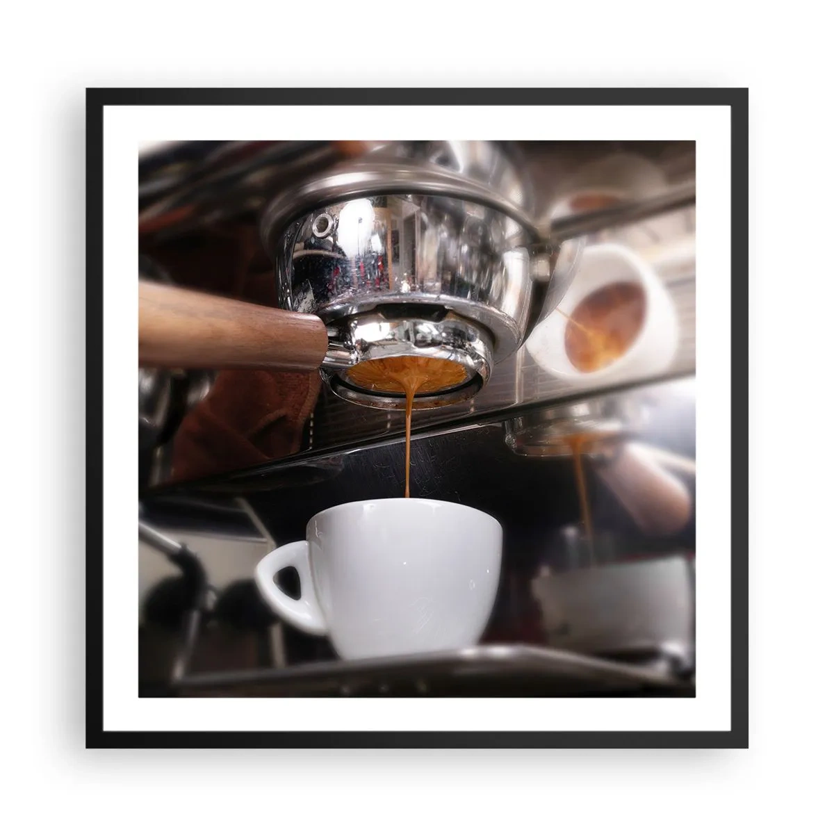 Poszter fehér keretben - A nap egy jó pillanata - 60x60 cm