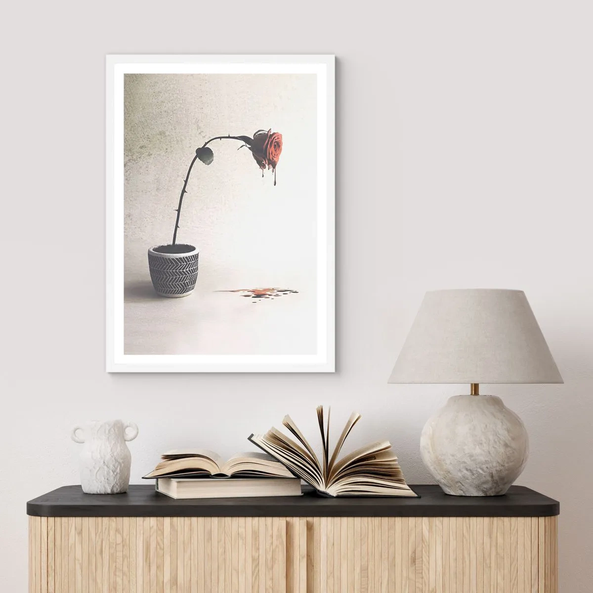 Poszter fekete keretben - Rosa dolorosa - 30x40 cm