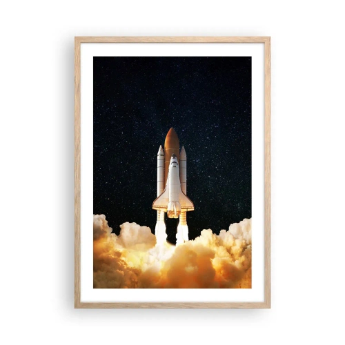 Poszter világos tölgy keretben - Ad astra! - 50x70 cm