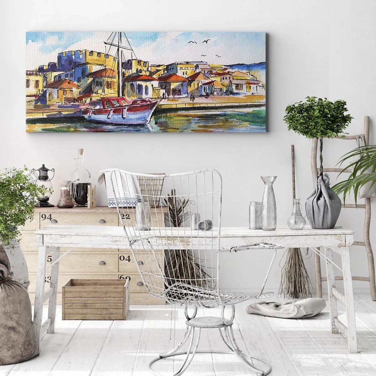 Vászonkép - Szivárványos délután - 120x50 cm