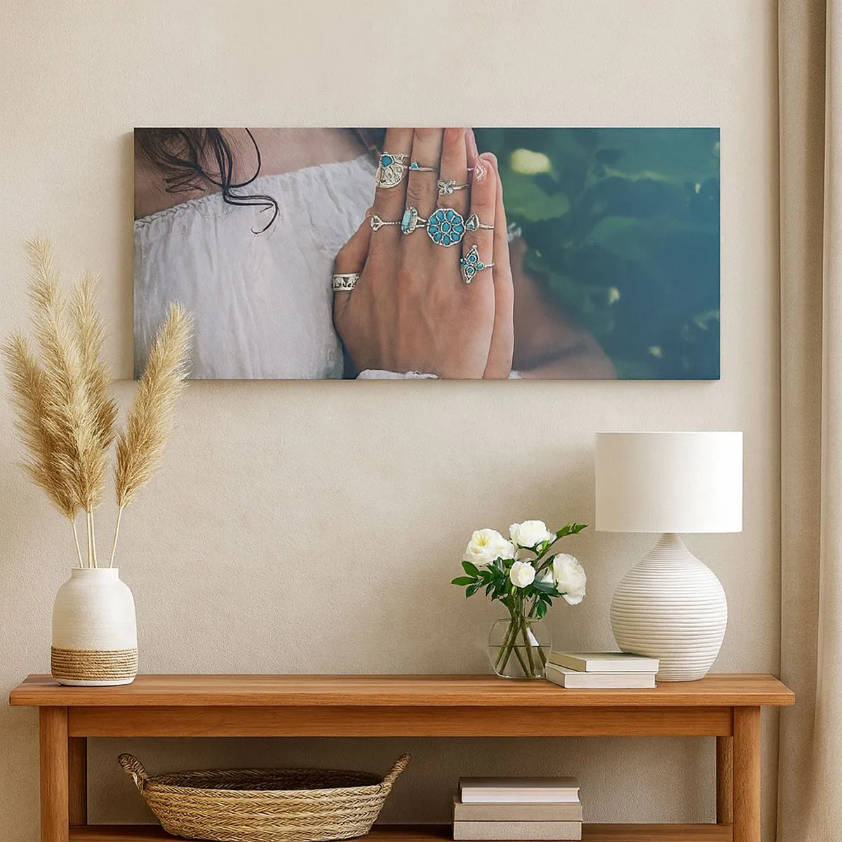 Vászonkép - Üdvözöljük a lét középpontjában - 100x40 cm