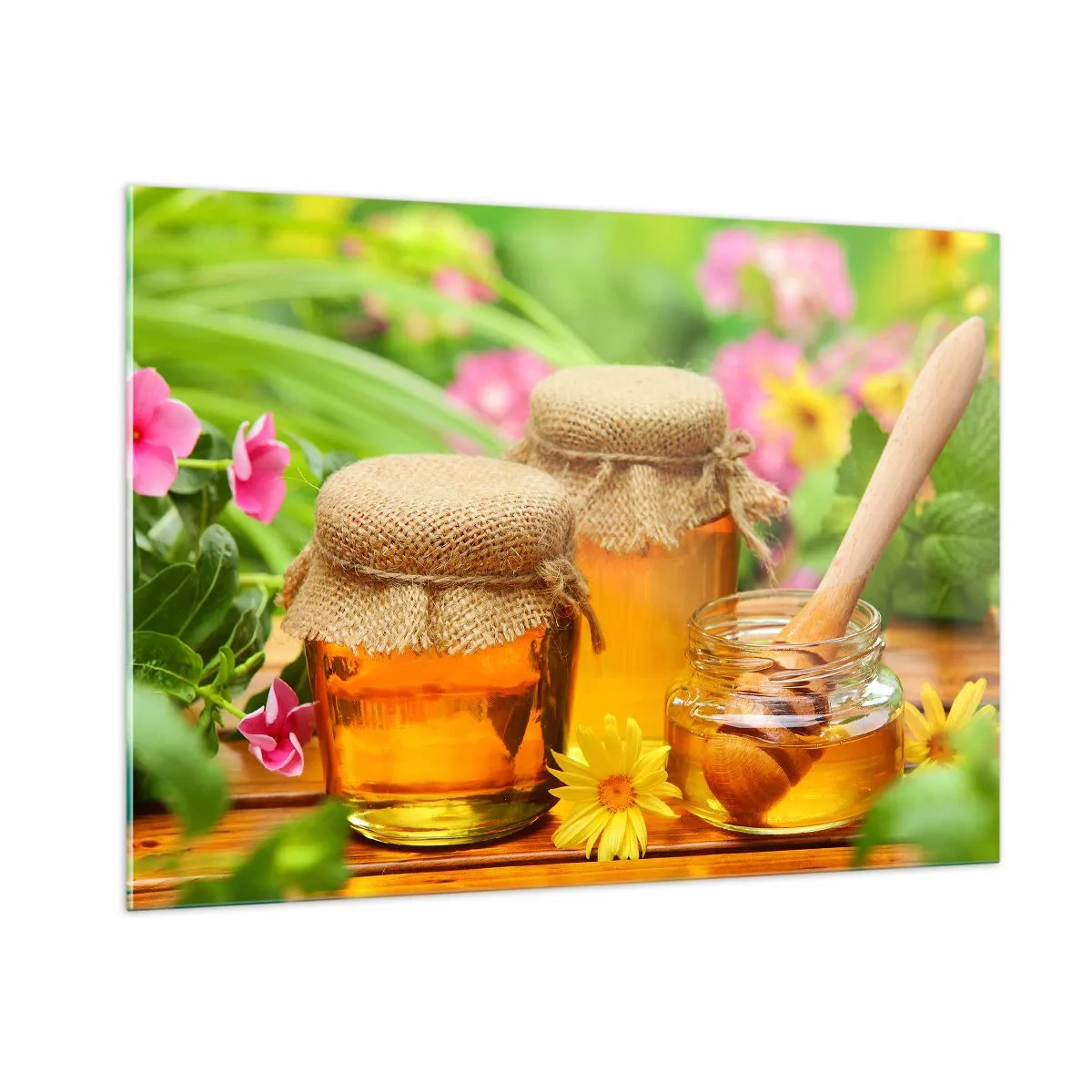 Üveg kép - Édes és virágos - 100x70 cm