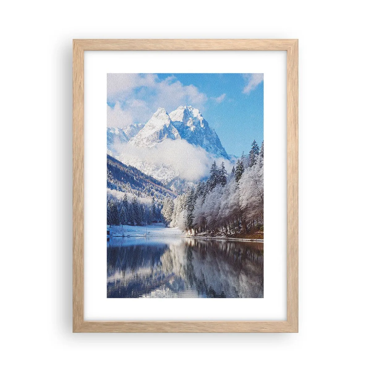 Poszter világos tölgy keretben - Hóőrség - 30x40 cm