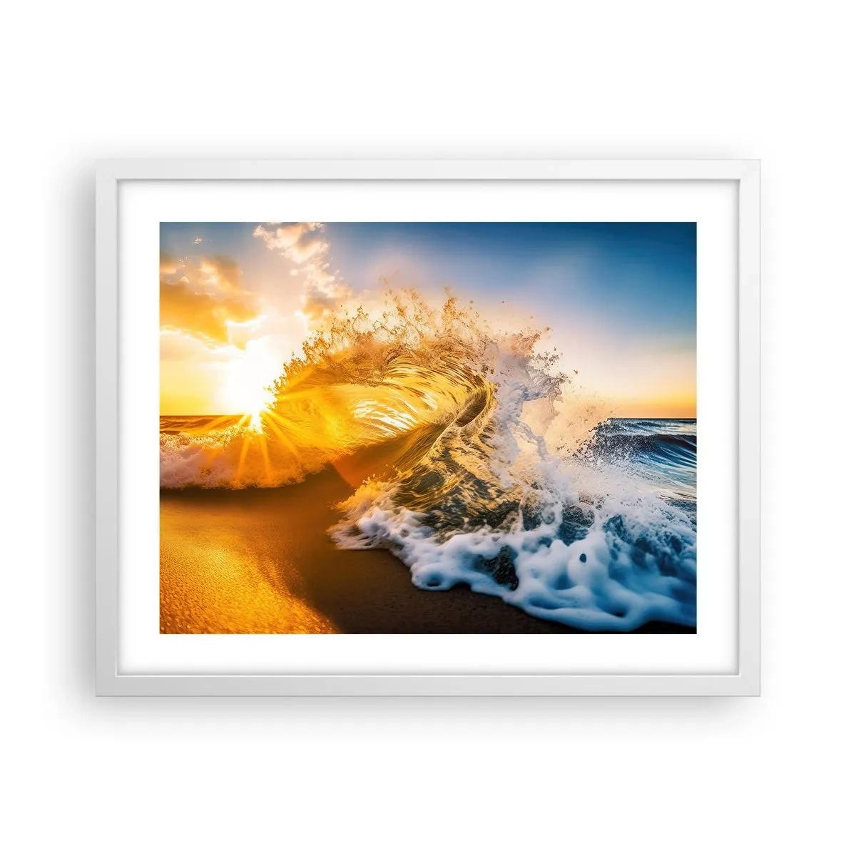 Poszter fekete keretben - Játék a homokban - 50x40 cm