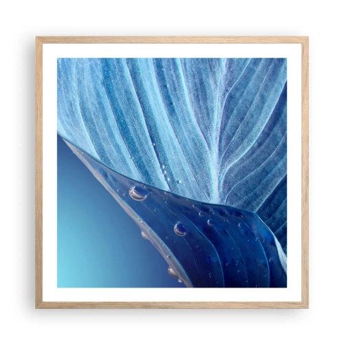 Poszter világos tölgy keretben - A kék rejtett cseppjei - 60x60 cm