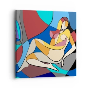 Vászonkép - Kubista akt - 30x30 cm