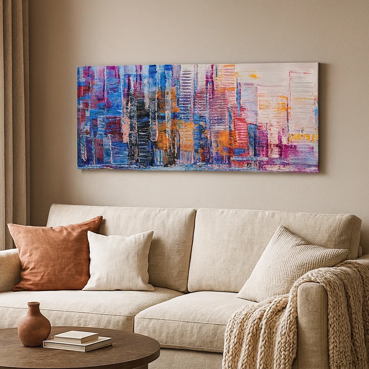 Vászonkép - Egy vidám metropolisz - 30x30 cm