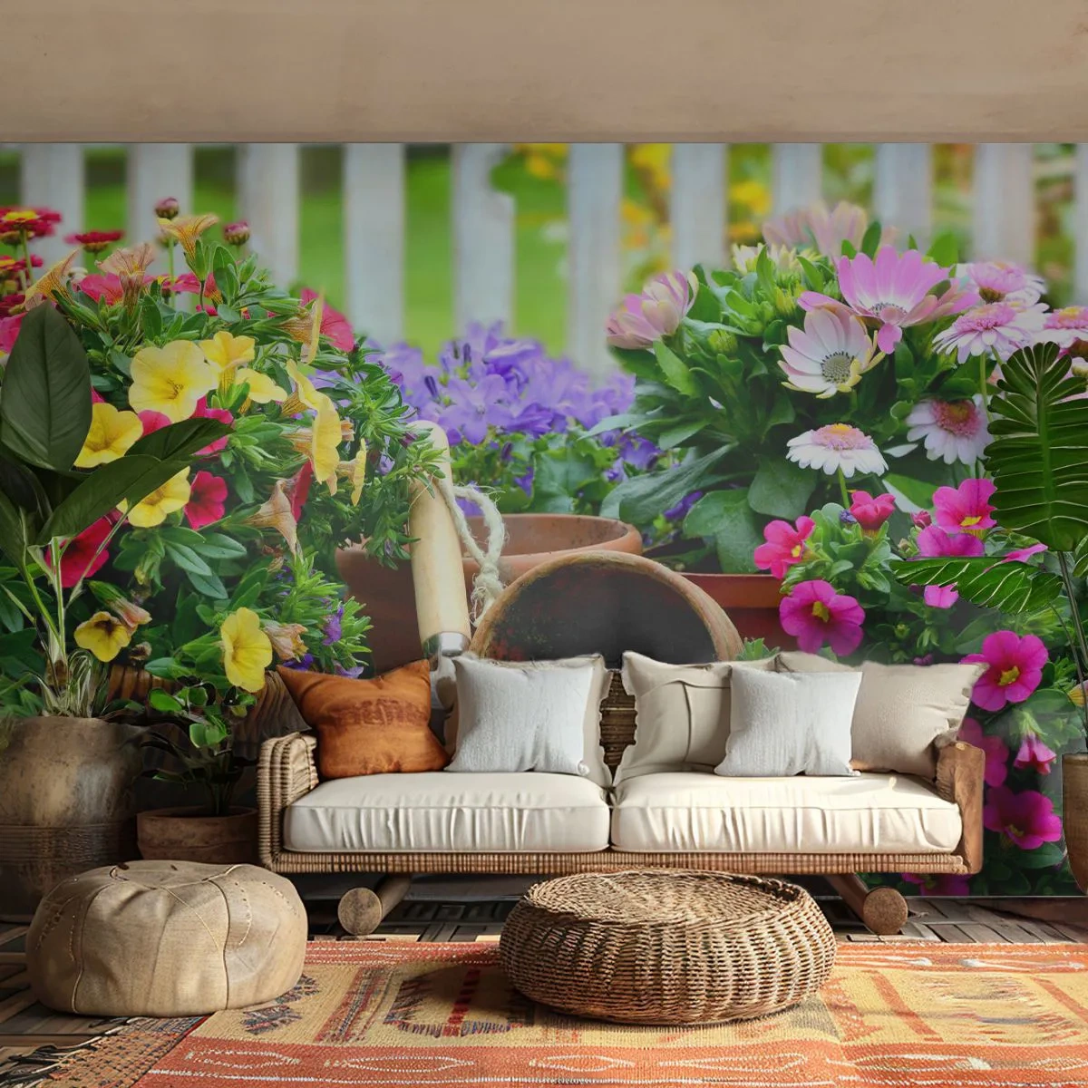 Fotótapéta Standard Eco - Zosia kertje - Virágok, Kert, Csokor virág - 300x210 cm