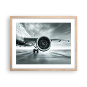 Poszter világos tölgy keretben - Van erő! - 50x40 cm