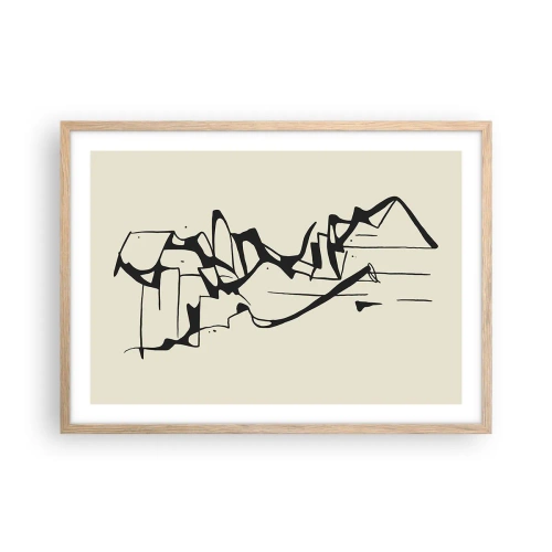 Poszter világos tölgy keretben - Lehet egy táj - 70x50 cm