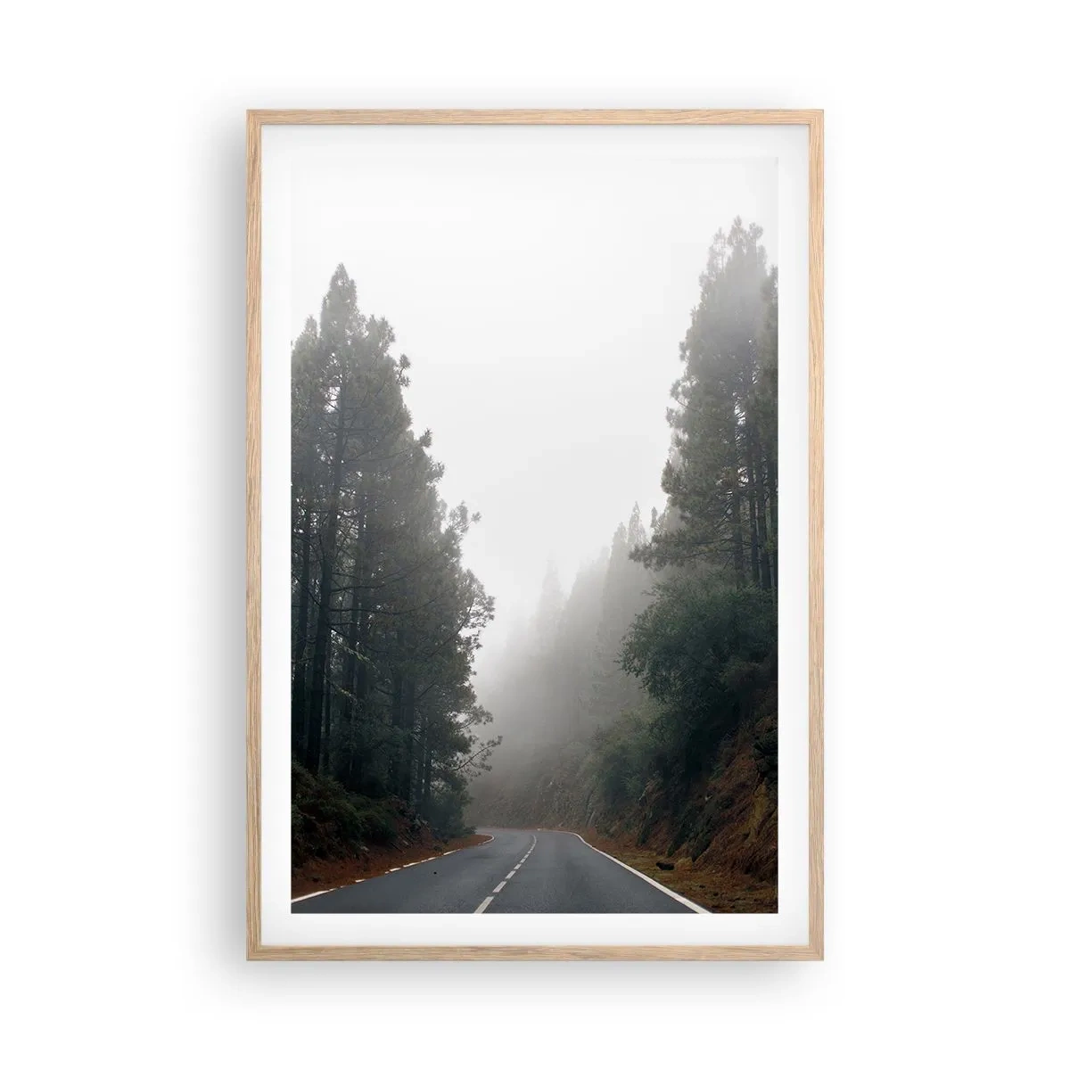 Poszter világos tölgy keretben - Egy varázslatos erdő meséje - 61x91 cm