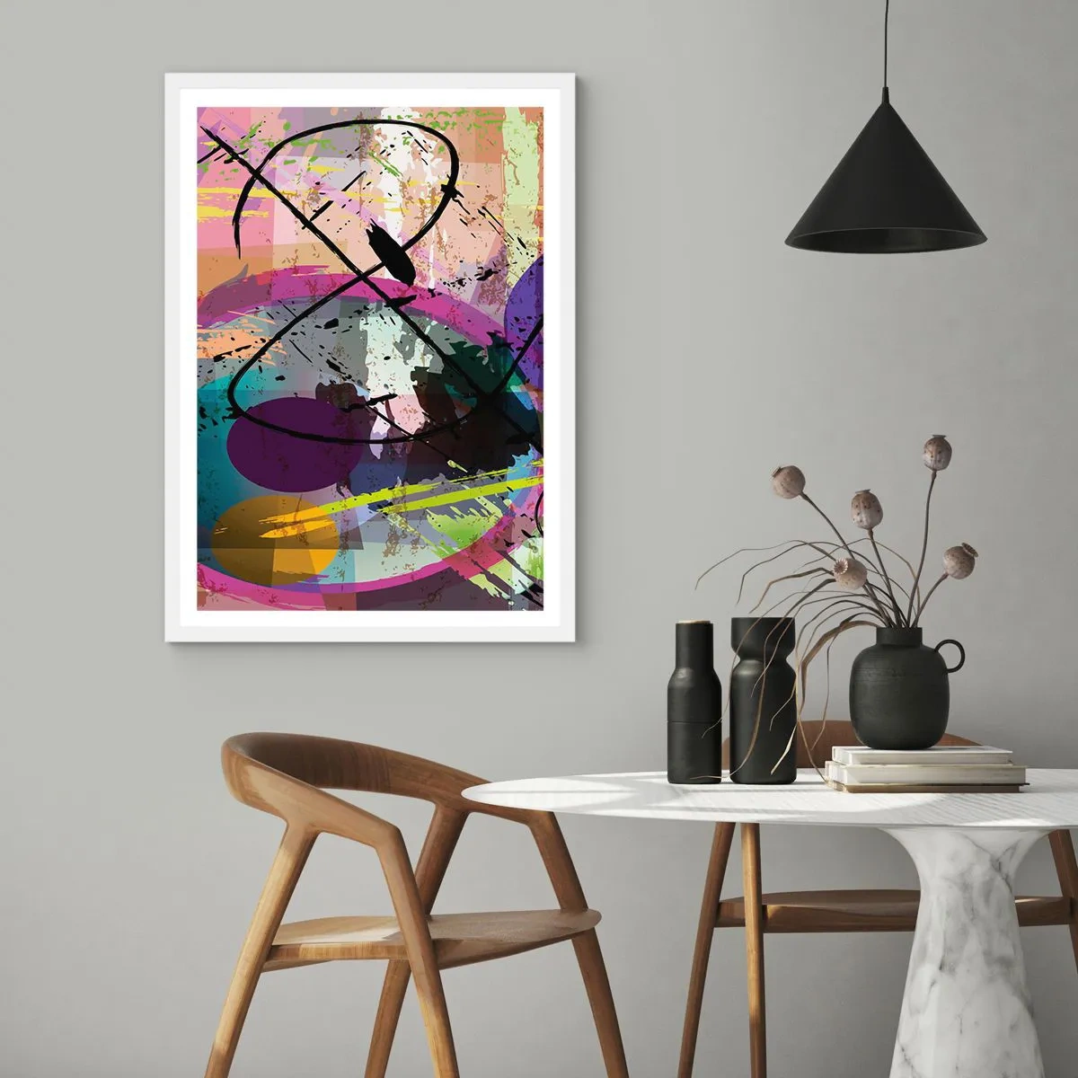 Poszter fekete keretben - Mehet egyenesen előre vagy körbe - 30x40 cm