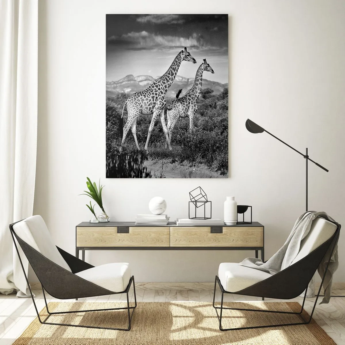 Üveg kép - Magas rangok Afrikában - 50x70 cm