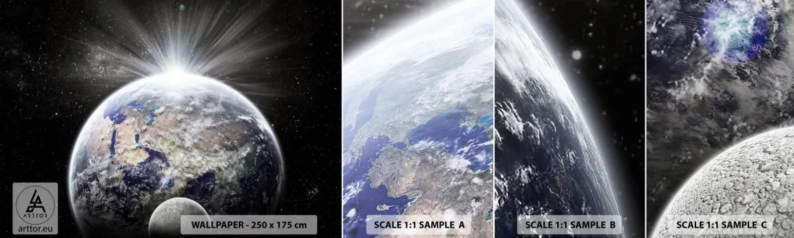 Fotótapéta Minta Öntapadós Deluxe Sticker - Teljes pompájában - Csillagászat, Világegyetem, Galaxy - 100x30 cm