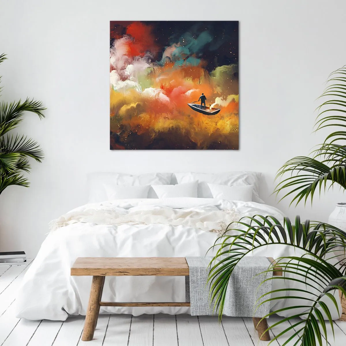 Vászonkép - Hajóval a galaxison keresztül - 50x50 cm