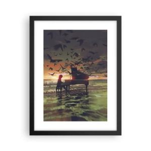 Poszter fehér keretben - Koncert zongorára és a hullámokra - 30x40 cm