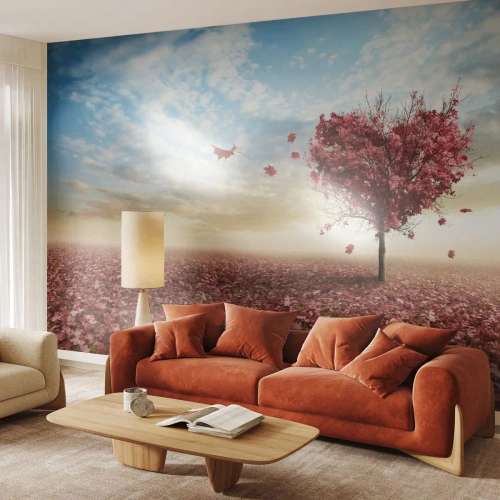 Öntapadós Fotótapéta Deluxe Sticker - Szeresd meg az őszt - Tájkép, Grafika, Fa - 100x70 cm