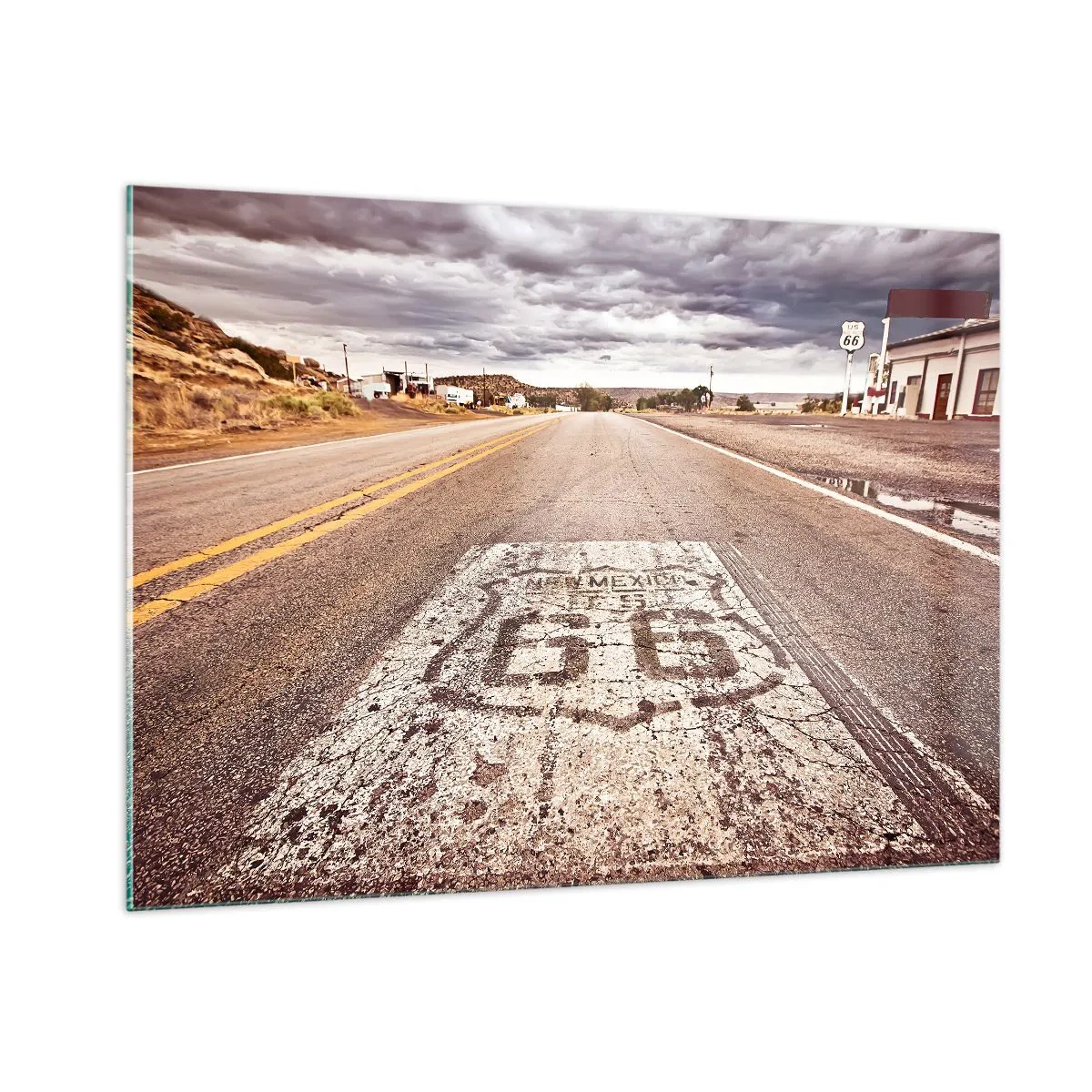 Üveg kép - Mother Road – amerikai legenda - 100x70 cm