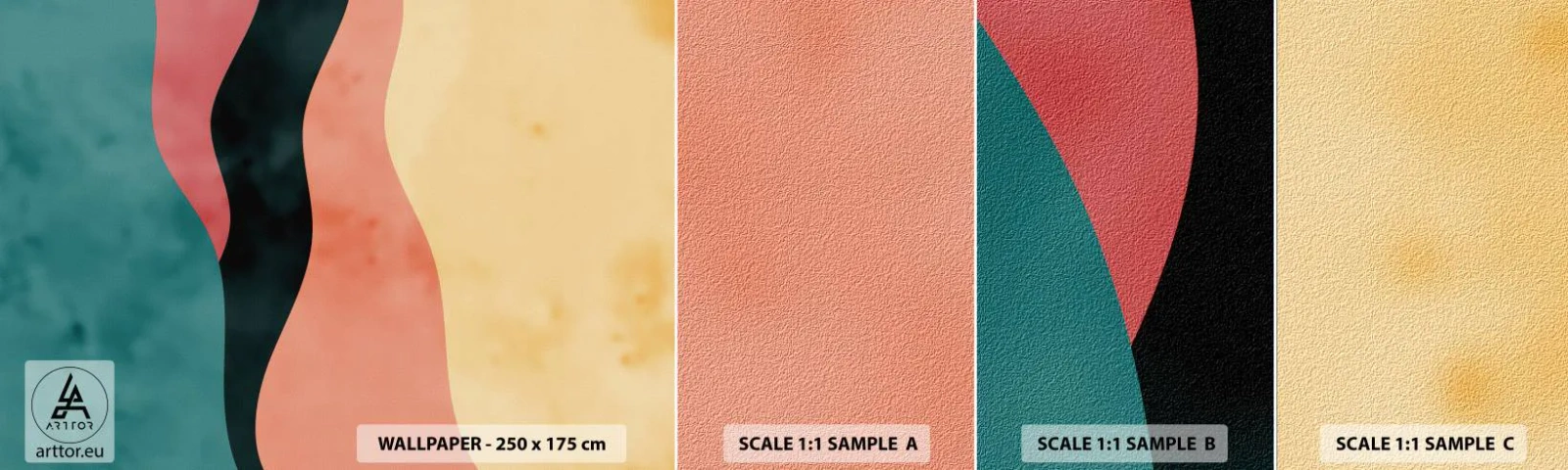 Fotótapéta Minta Standard Eco - Megfelelő összeegyeztethetetlenség - Absztrakció, Darab, Modern művészet. - 100x30 cm