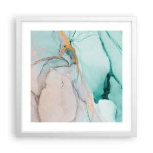 Poszter fekete keretben - Formák és színek tánca - 40x40 cm