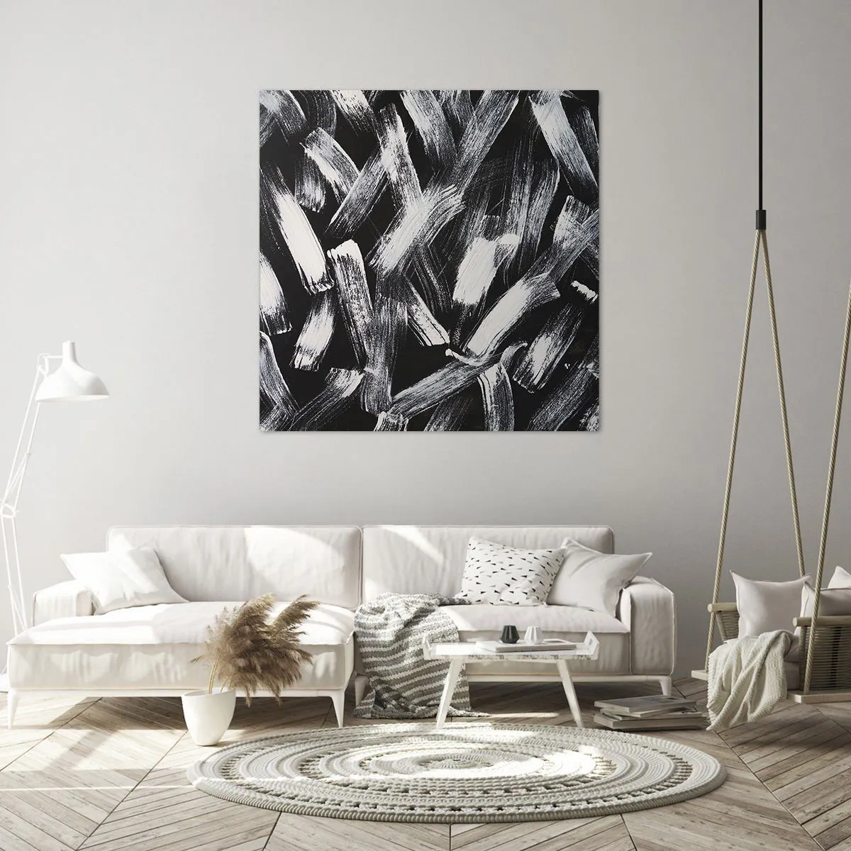 Vászonkép - Absztrakció az ipari szellemben - 70x70 cm