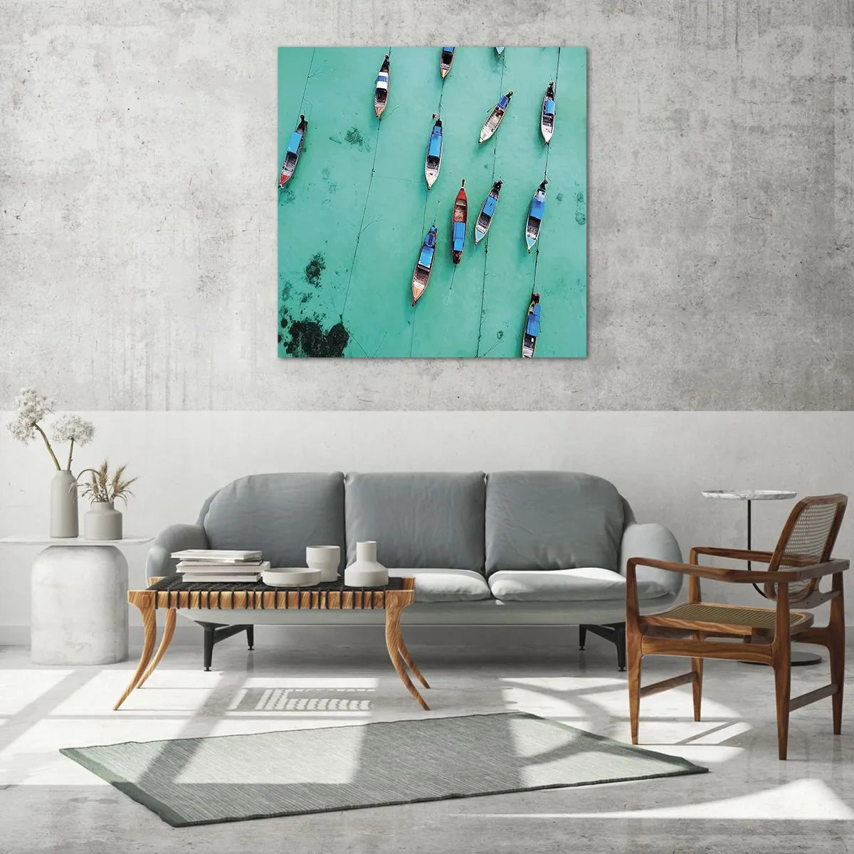 Üveg kép - Örömteli várakozásban - 60x60 cm