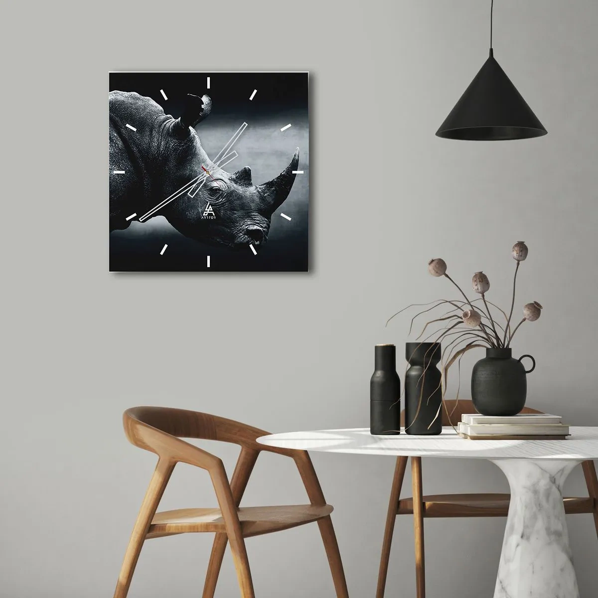 Falióra, Óra - Jobb profil - 30x30 cm