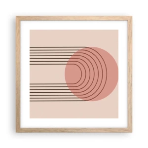 Poszter világos tölgy keretben - Ellenállhatatlan vonzalom - 40x40 cm