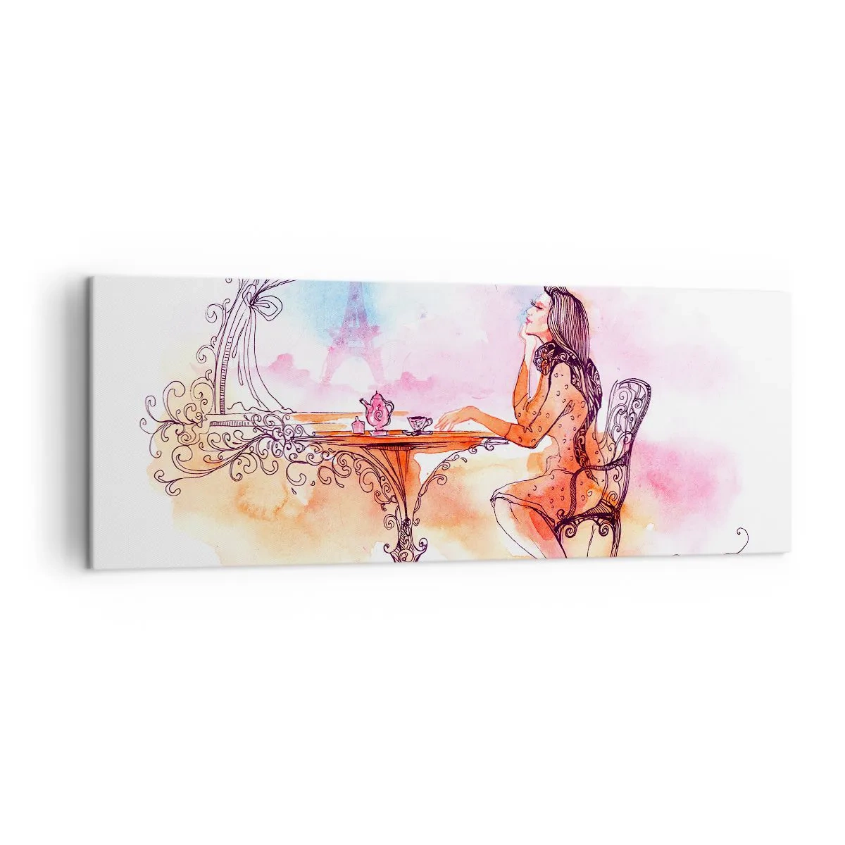 Vászonkép - Párizsi sikk - 140x50 cm
