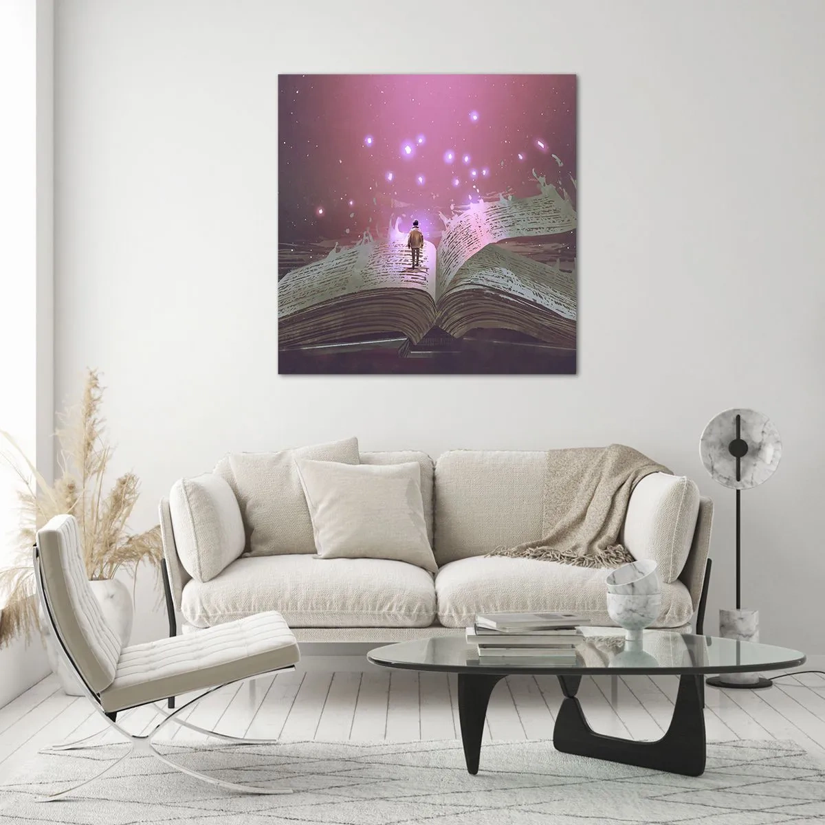 Üveg kép - Meghívás egy másik világba – olvass! - 40x40 cm