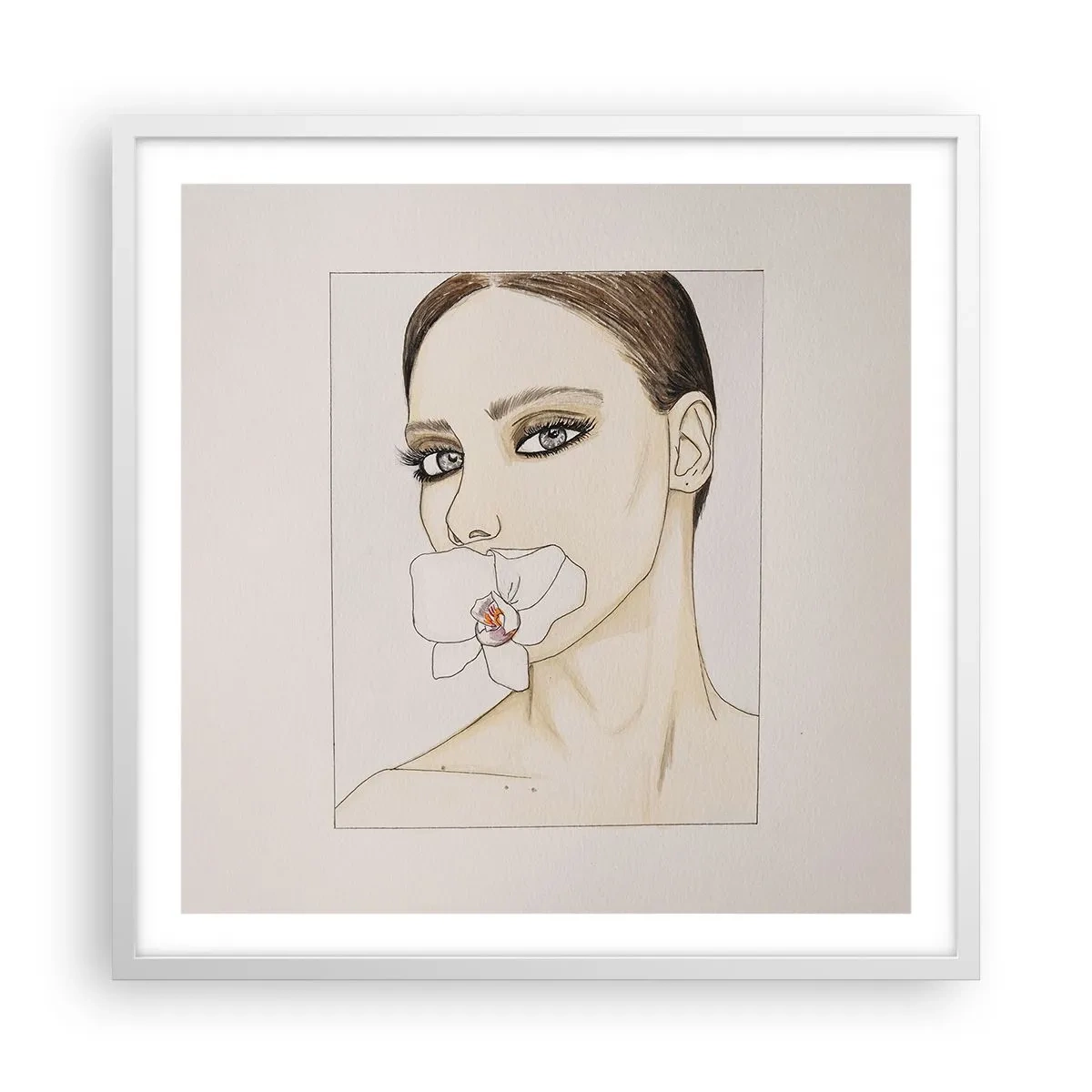 Poszter fekete keretben - Az elegancia és a szépség szimbóluma - 60x60 cm