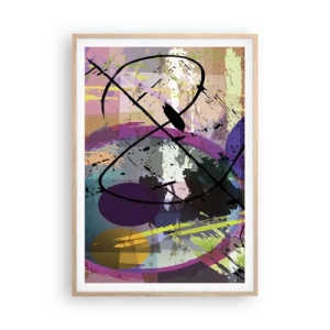 Poszter világos tölgy keretben - Mehet egyenesen előre vagy körbe - 70x100 cm