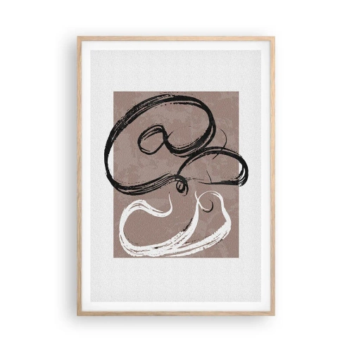 Poszter világos tölgy keretben - Kompozíció - a teljesség keresése - 70x100 cm