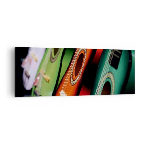 Vászonkép - A gitárnak sok színe van - 140x50 cm