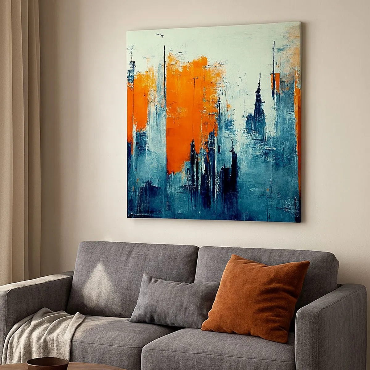 Vászonkép - Kortárs tájkép - 30x30 cm