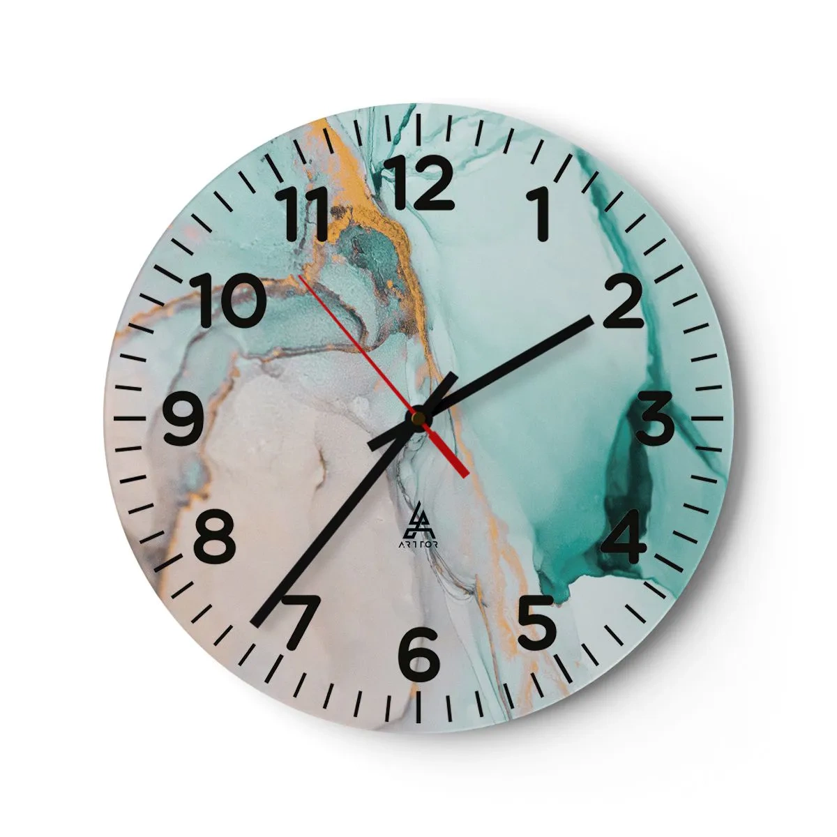 Falióra, Óra - Formák és színek tánca - 40x40 cm