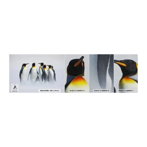 Fotótapéta Minta Premium Sand - Találkozás éjszakai ruhában - Állatok, Pingvin, Természet - 100x30 cm