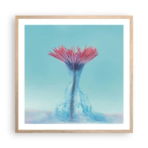 Poszter világos tölgy keretben - Élénkítő ölelésben - 60x60 cm