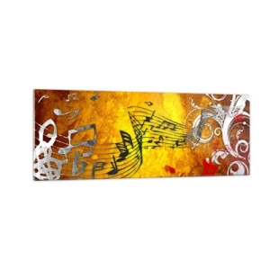 Üveg kép - Áradjon a zene - 140x50 cm